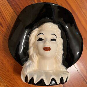 Ladys Head Planter Vase VTG Ladies